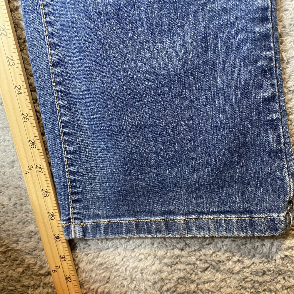 LL Bean Womens Classic Fit Boot Cut Jeans Size 8 MT Blue Stretch Country Cowgirl - Picture 10 of 16